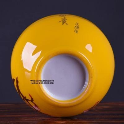 BÌNH HÚT TÀI LỘC HỌA TIẾT HOA ĐÀO